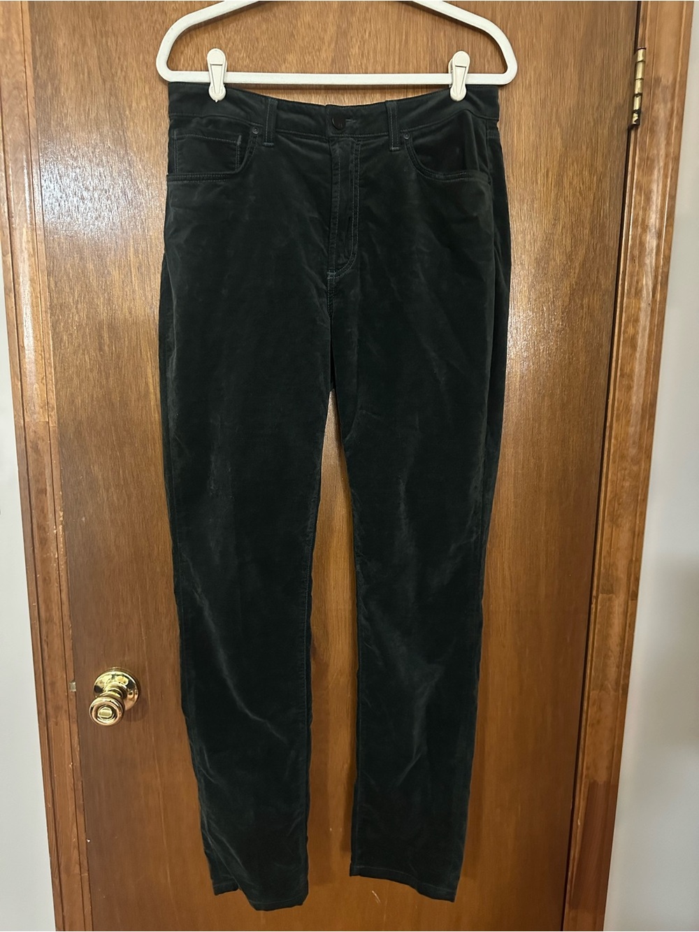 Monfrere | Brando Velvet Slim Fit Ankle Length Jeans Malachite Green Men’s 34